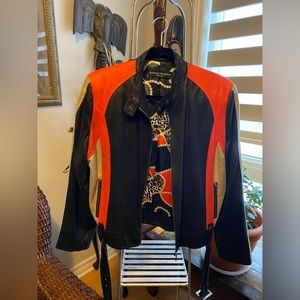 Bomber style jacket with fun and colourful lining